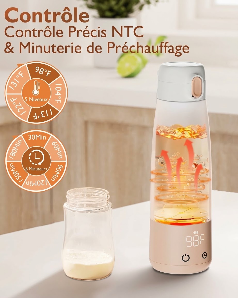 HORIGEN chauffe lait et eau portable